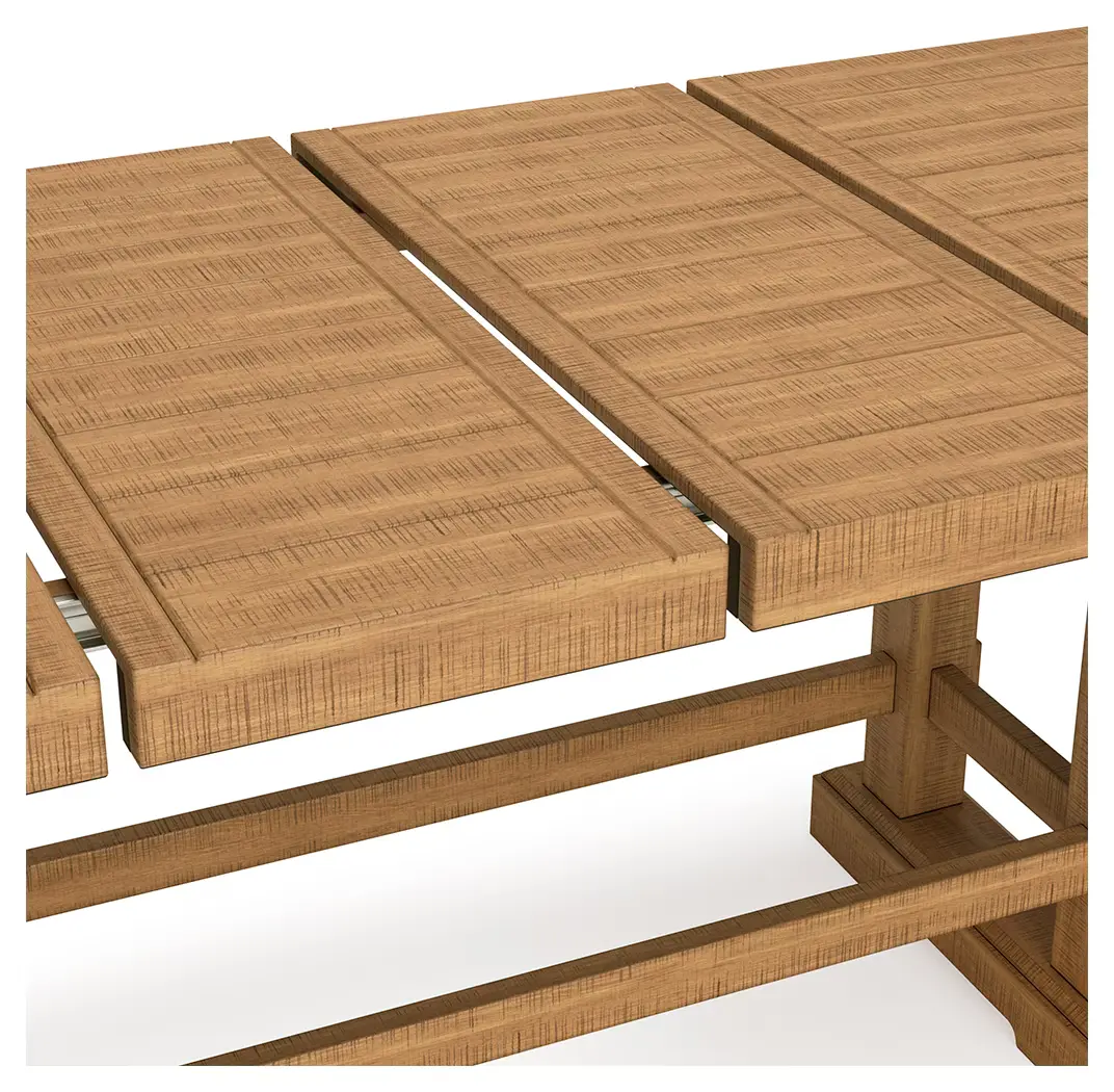 Havonplane - Brown - 10 Pc. - Counter Extension Table, 8 Upholstered Barstools, Server - Image 6