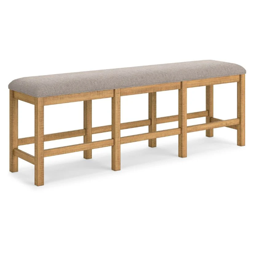 Havonplane - Brown - Xl Counter Height Upholstered Dining Bench