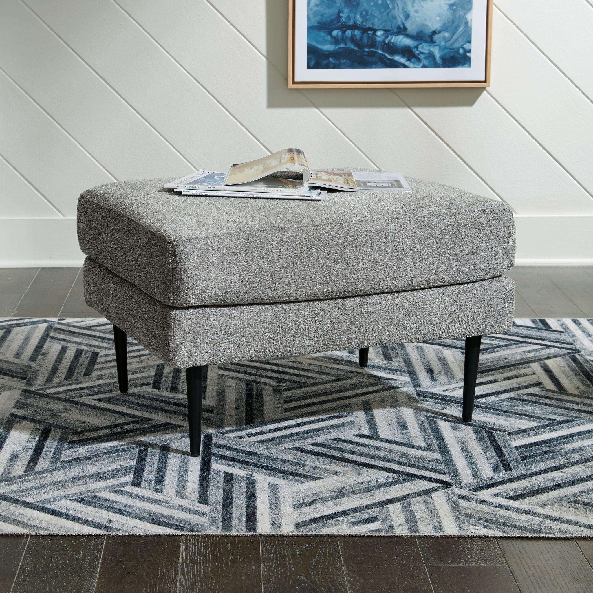 Hazela - Charcoal - 2 Pc. - Chair, Ottoman - Image 6