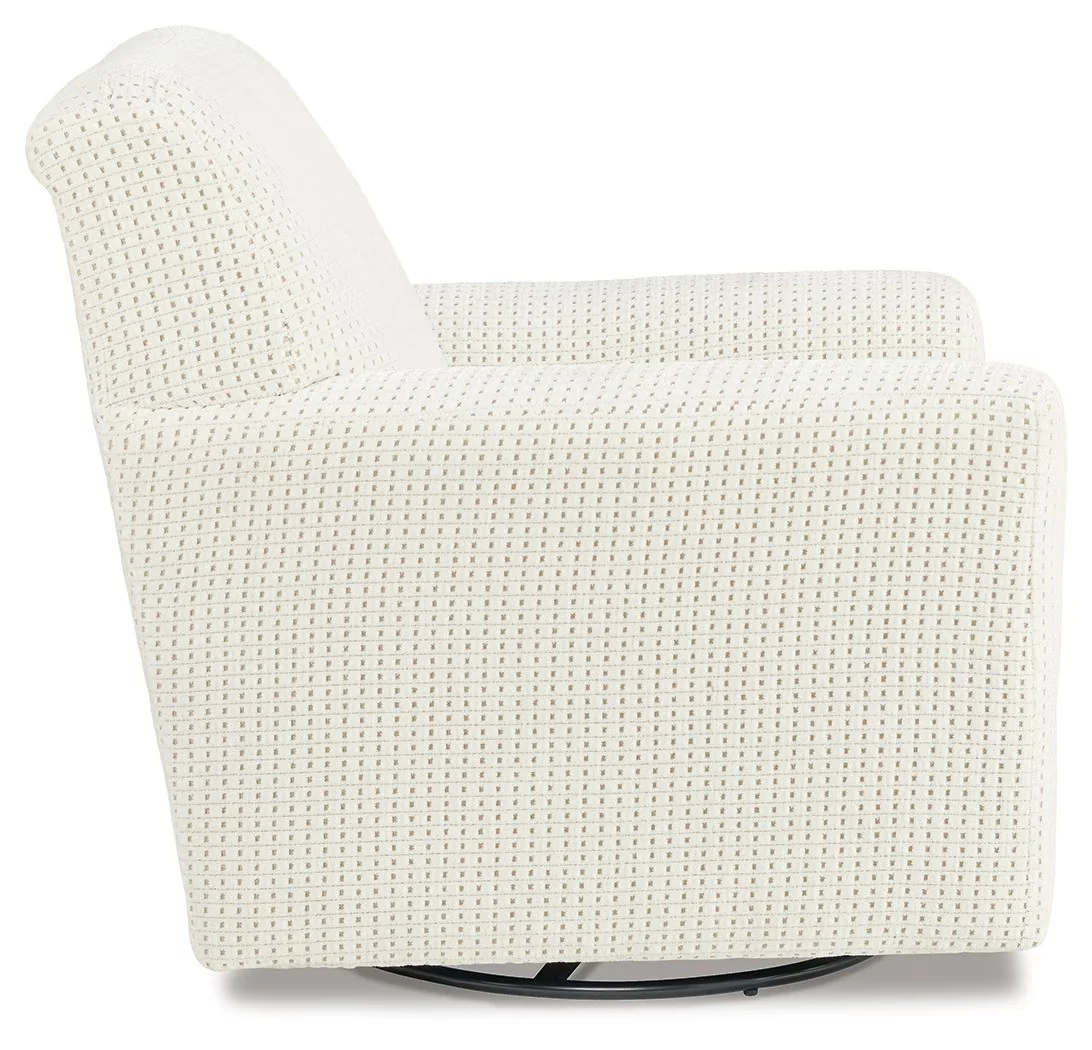 Herstow - Ivory - Swivel Glider Accent Chair - Image 5