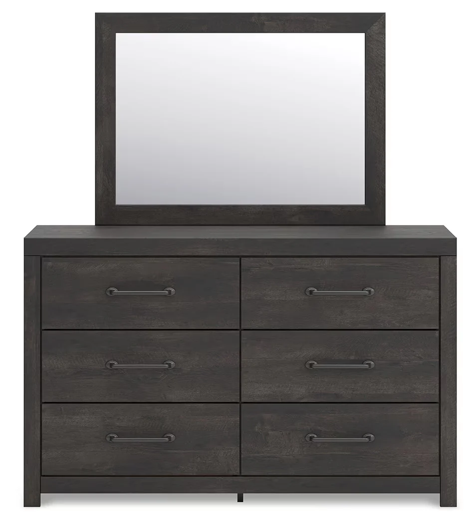 Hollivern - Dark Gray - Dresser And Mirror - Image 5