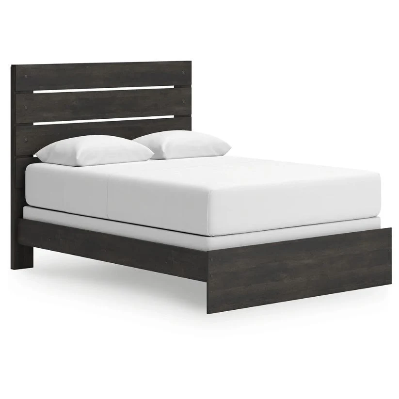 Hollivern - Dark Gray - Queen Panel Bed