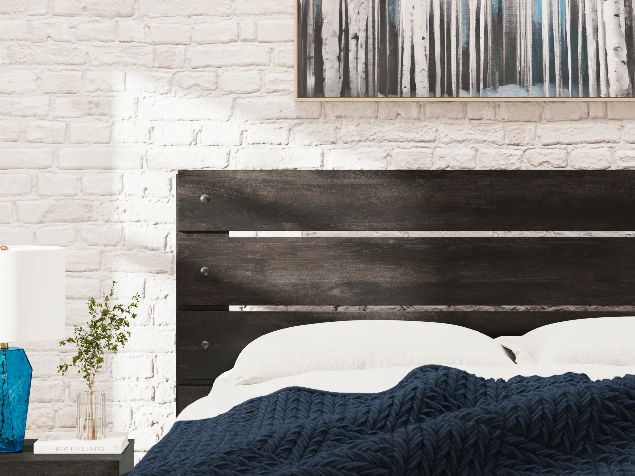 Hollivern - Dark Gray - Queen Panel Bed - Image 8
