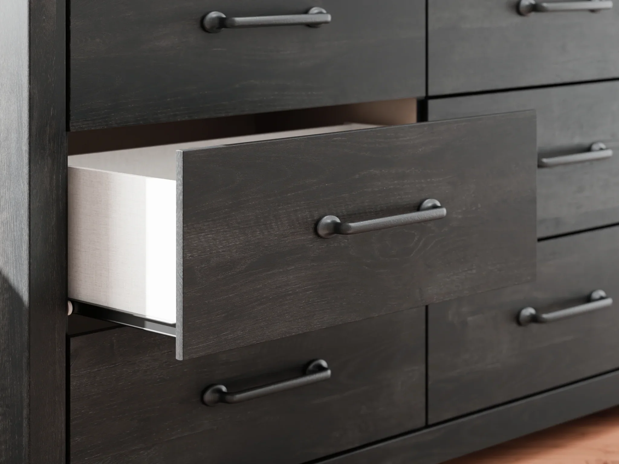 Hollivern - Dark Gray - Six Drawer Dresser - Image 10