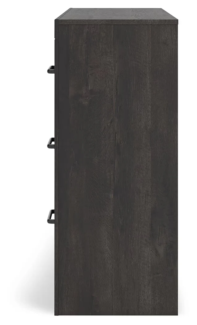 Hollivern - Dark Gray - Six Drawer Dresser - Image 9