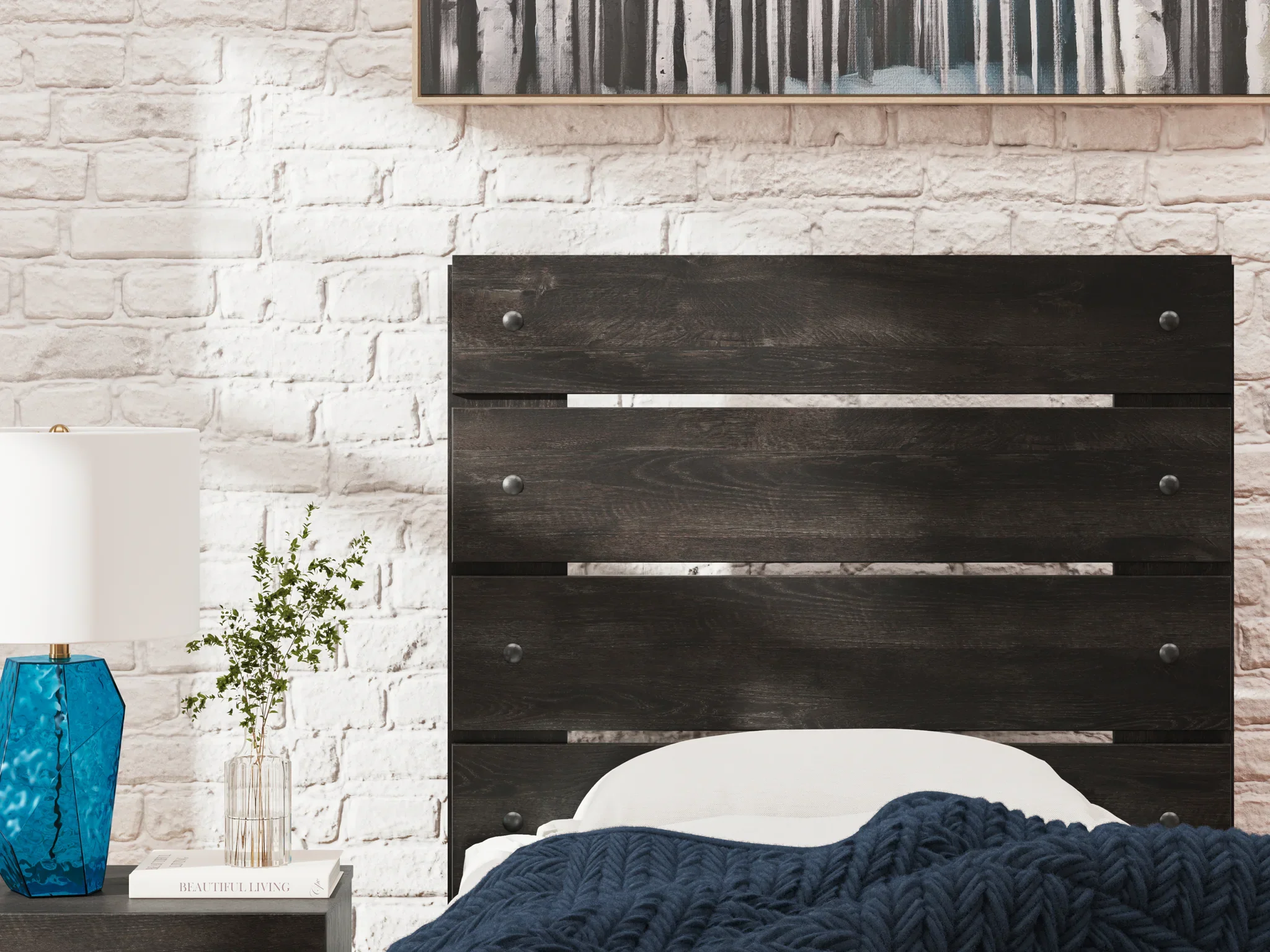 Hollivern - Full Panel Bed With Storage - Dark Gray - Image 11