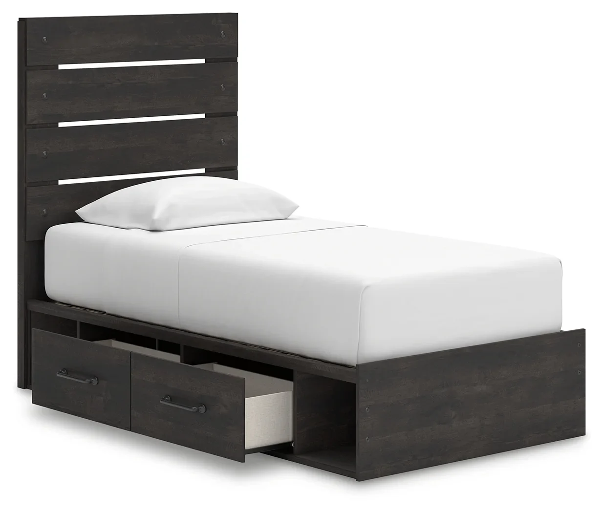 Hollivern - Twin Panel Storage Bed - Dark Gray - Image 2