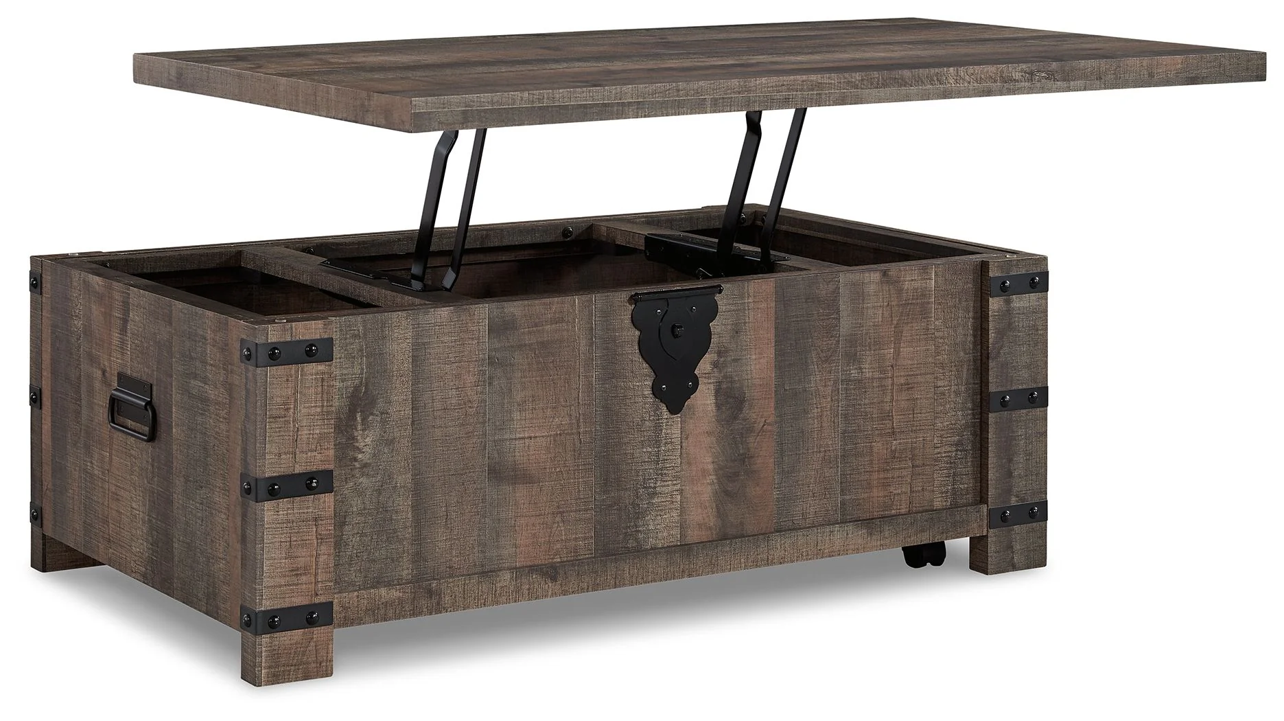 Hollum - Rustic Brown - Lift Top Cocktail Table - Image 3