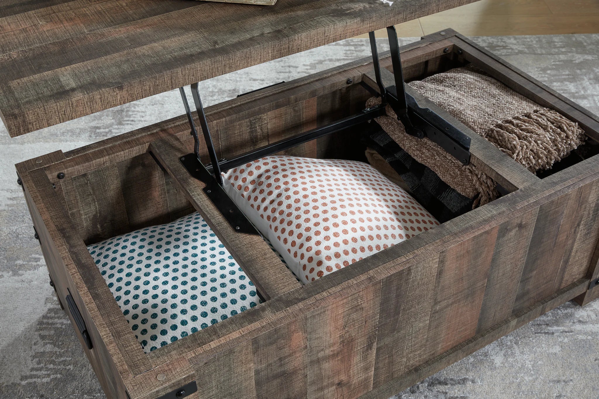 Hollum - Rustic Brown - Lift Top Cocktail Table - Image 5