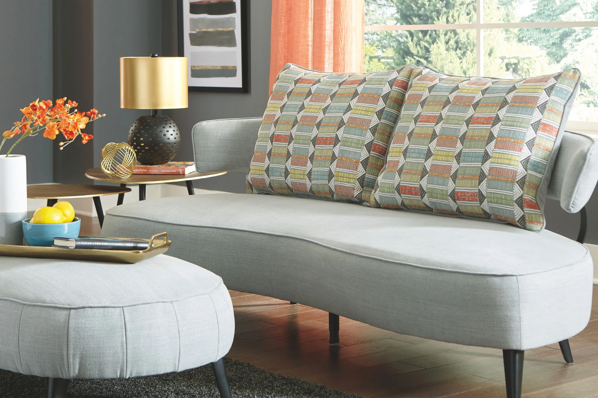 Hollyann - Gray - Oversized Accent Ottoman - Image 4