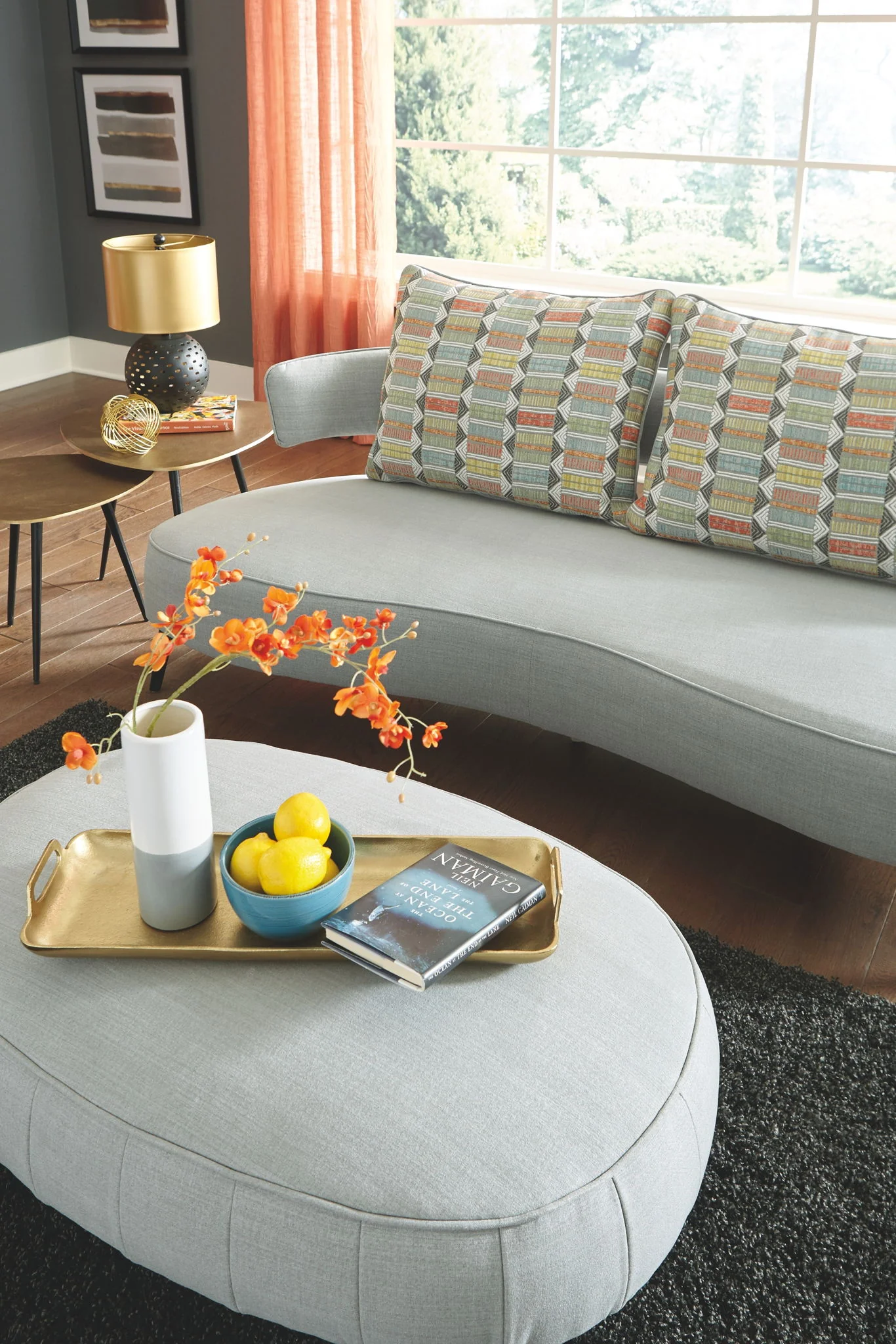 Hollyann - Gray - Oversized Accent Ottoman - Image 5