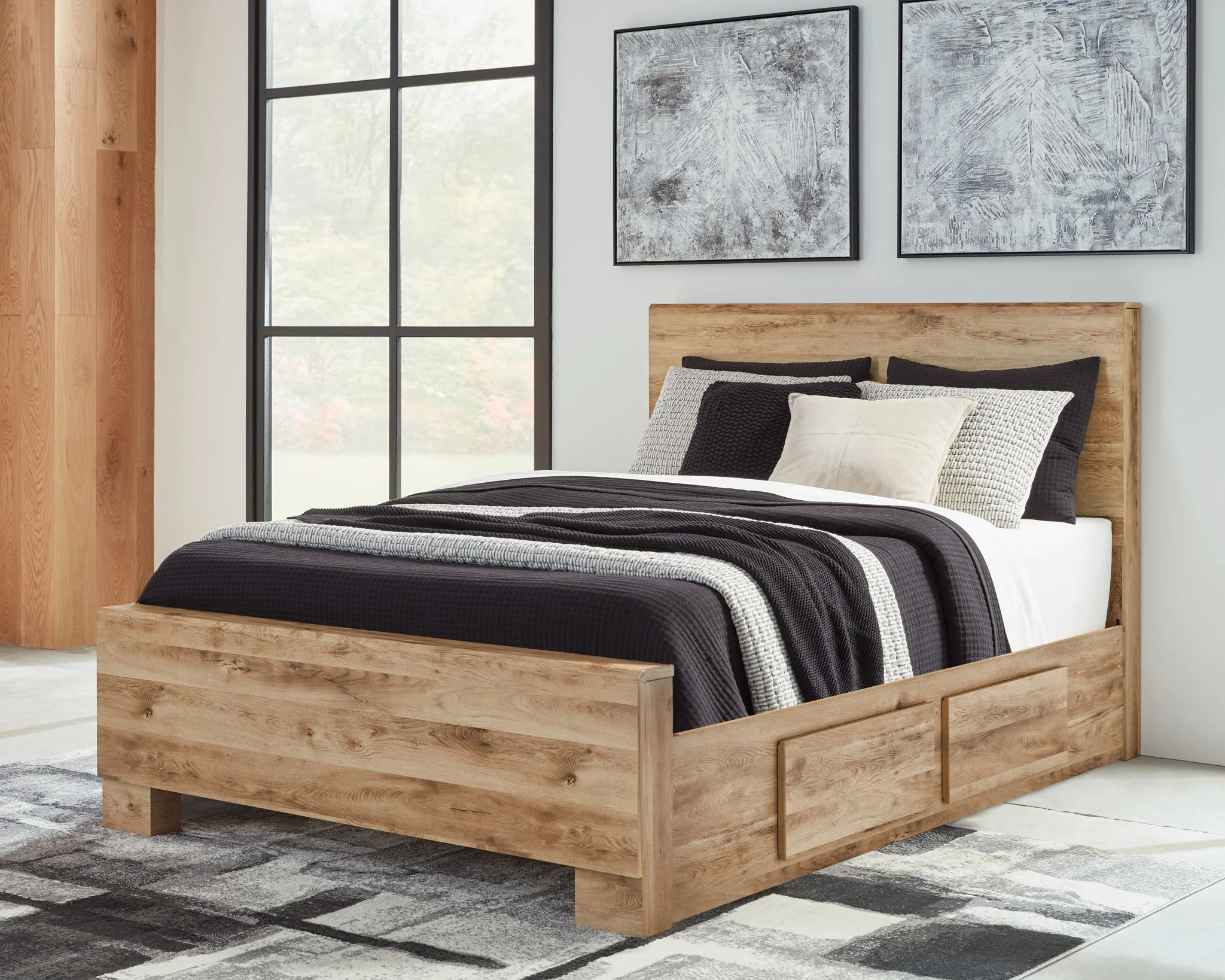 Hyanna - Tan Brown - Queen Panel Bed With 2 Side Storage - Image 2