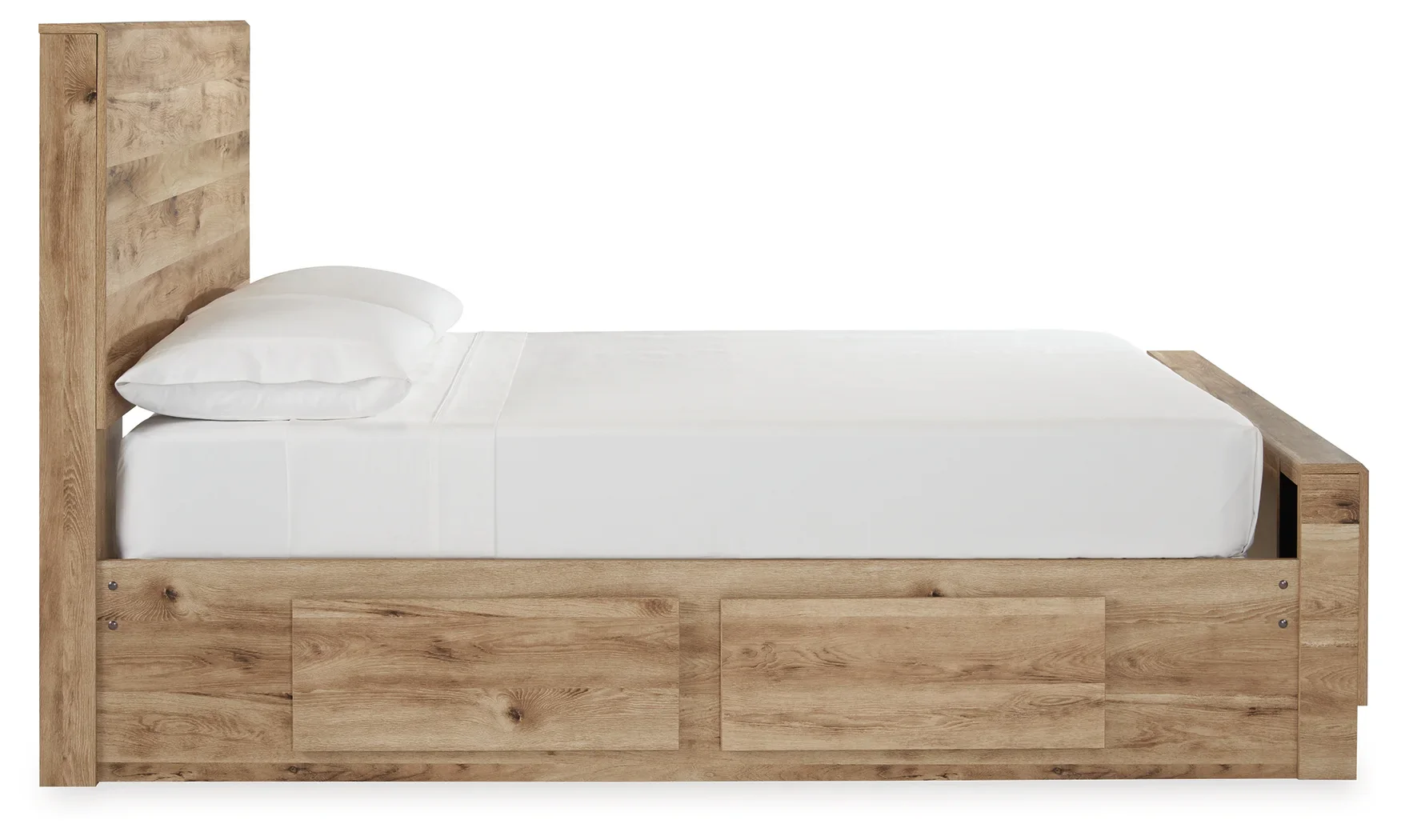 Hyanna - Tan - Full Panel Bed With 1 Side Storage - Image 3