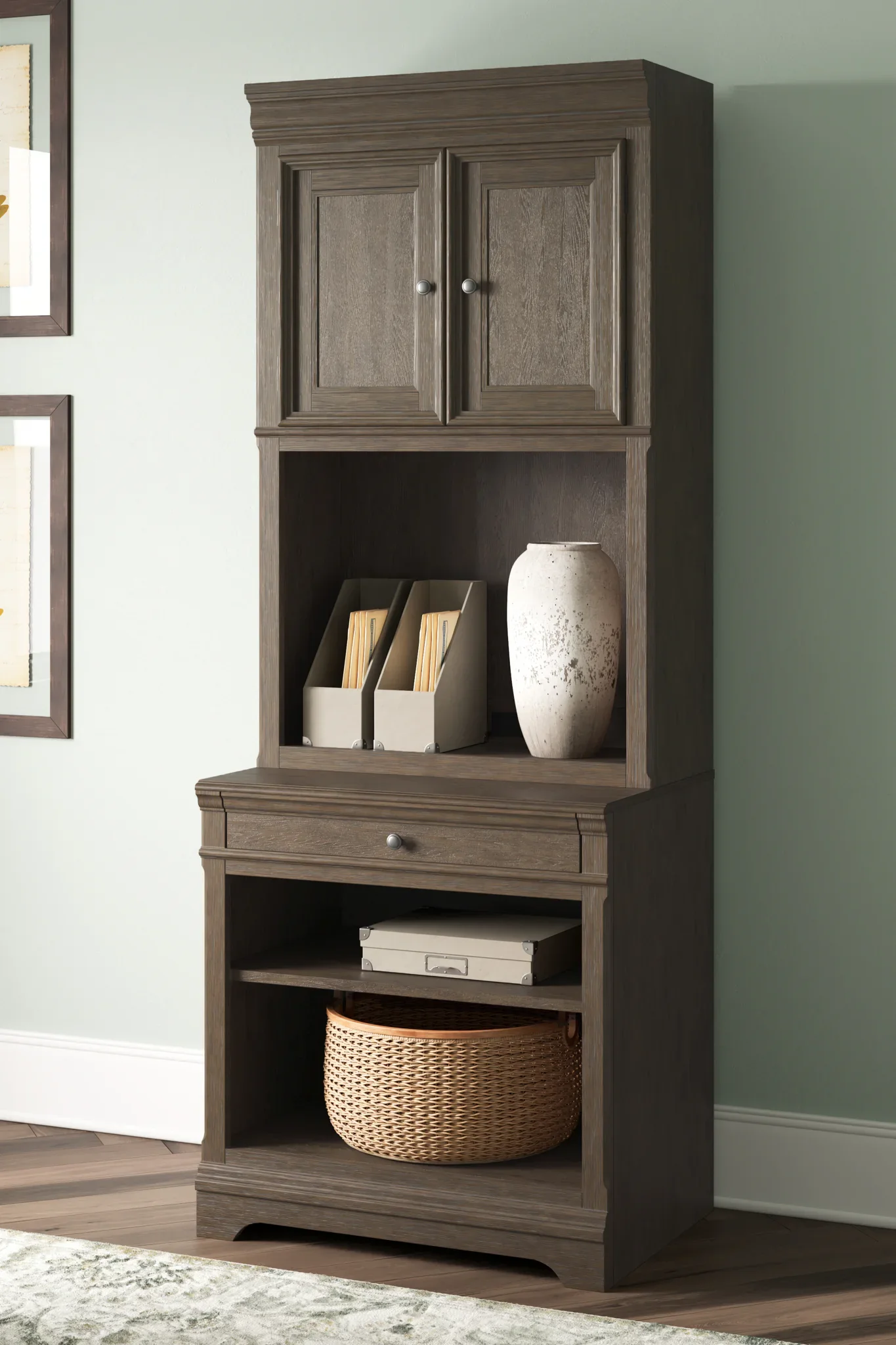 Janismore - Weathered Gray - Bookcase - Image 2