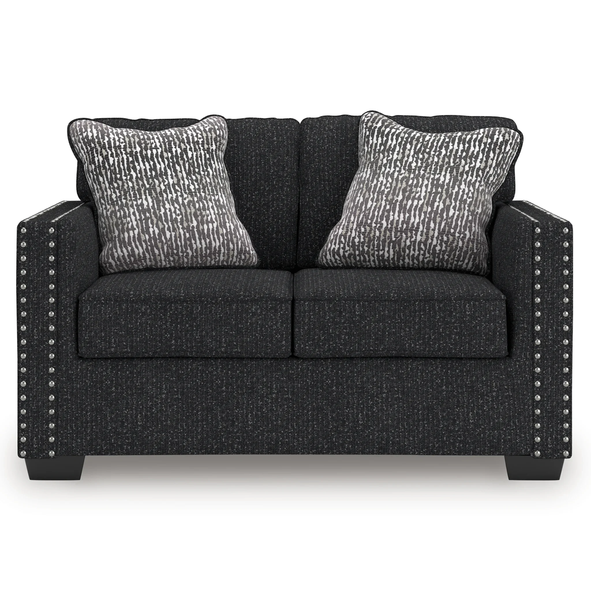 Jasmine Peaks - 4 Pc. - Sofa, Loveseat, Chair, Ottoman - Coal - Image 3