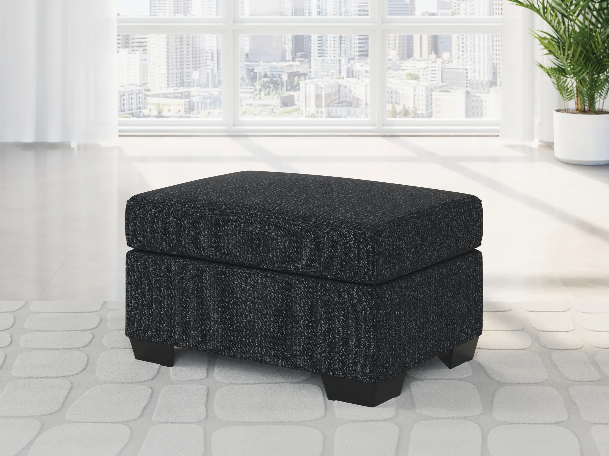 Jasmine Peaks - Coal - Ottoman - Image 2
