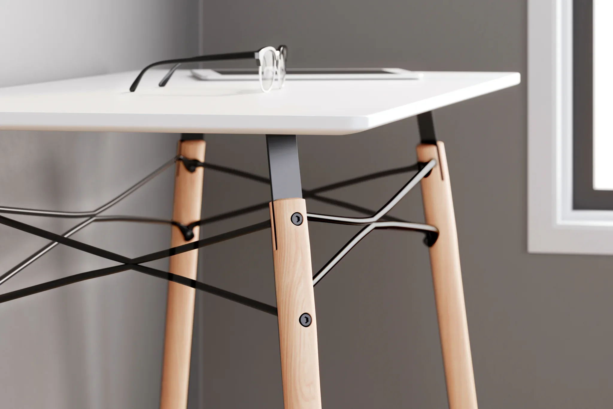 Jaspeni - White - Home Office Desk - Image 8