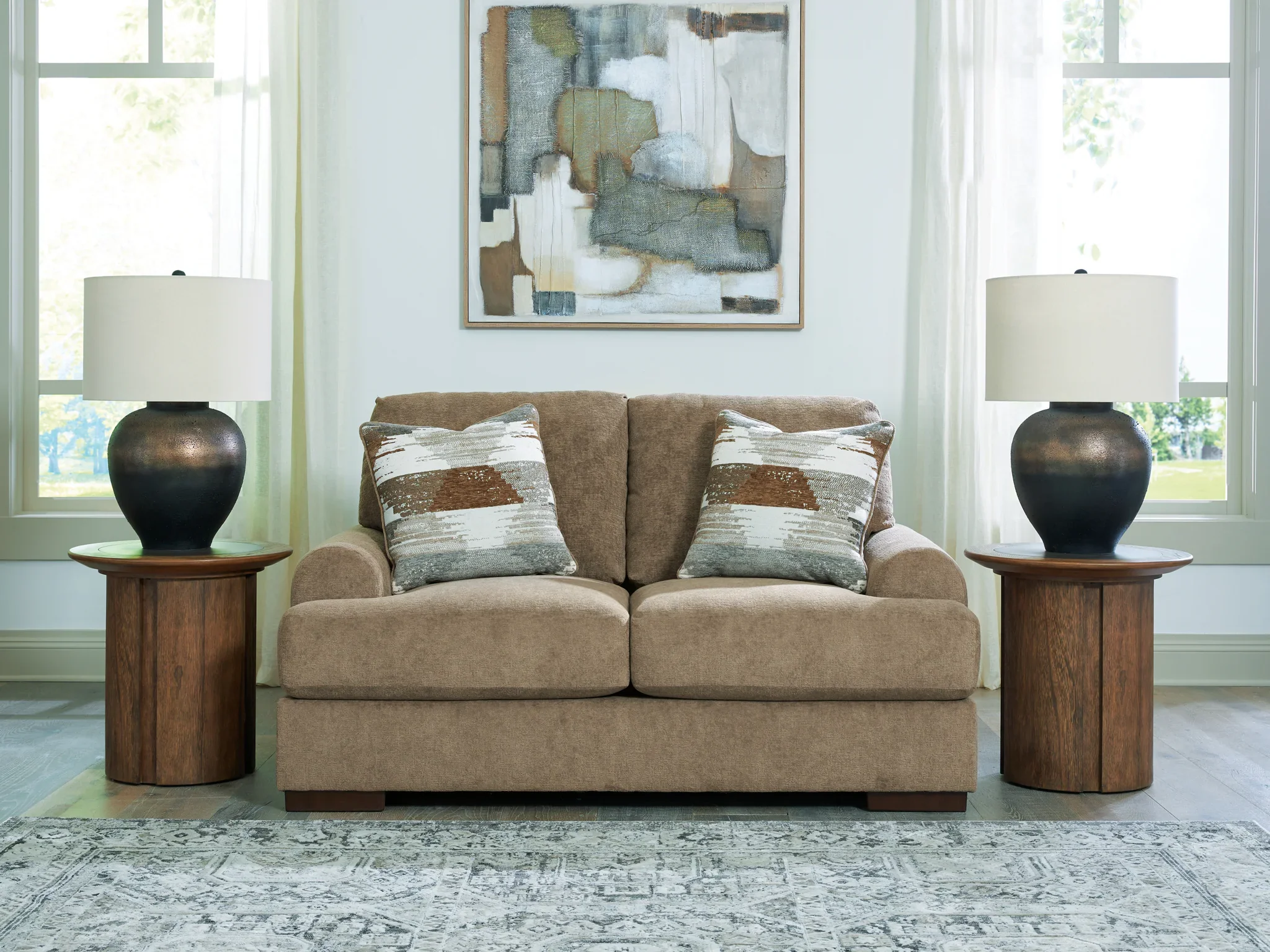 Jayne Park - Loveseat - Pecan - Image 2