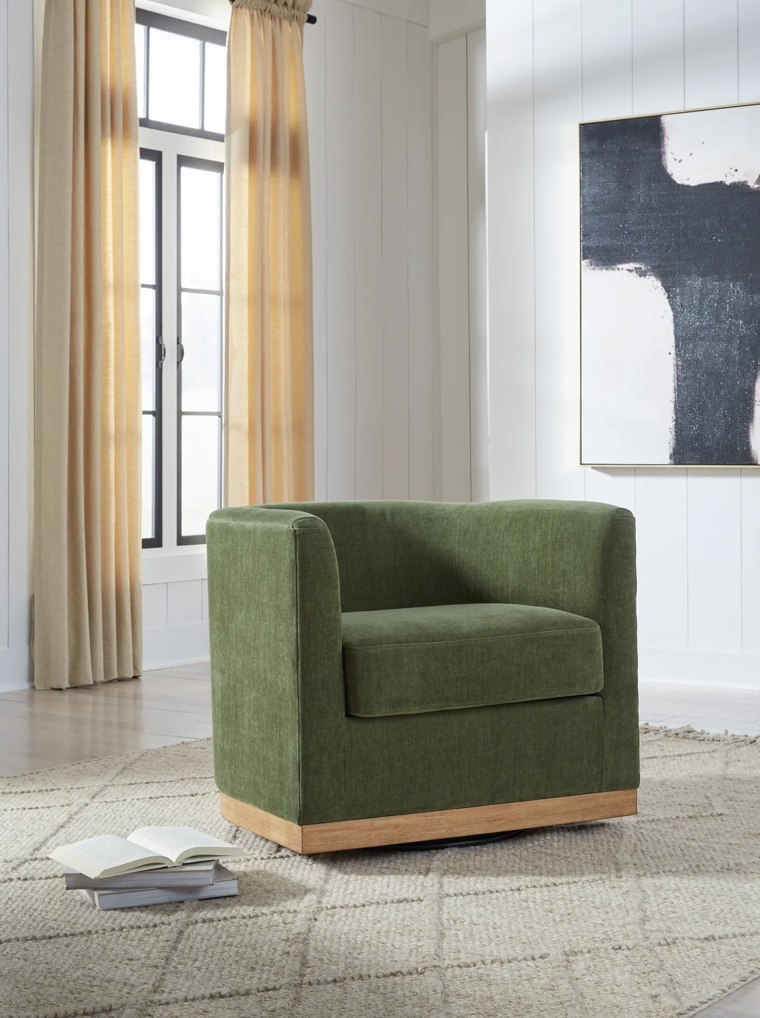 Jersonlow - Forest Green - Swivel Chair - Image 2