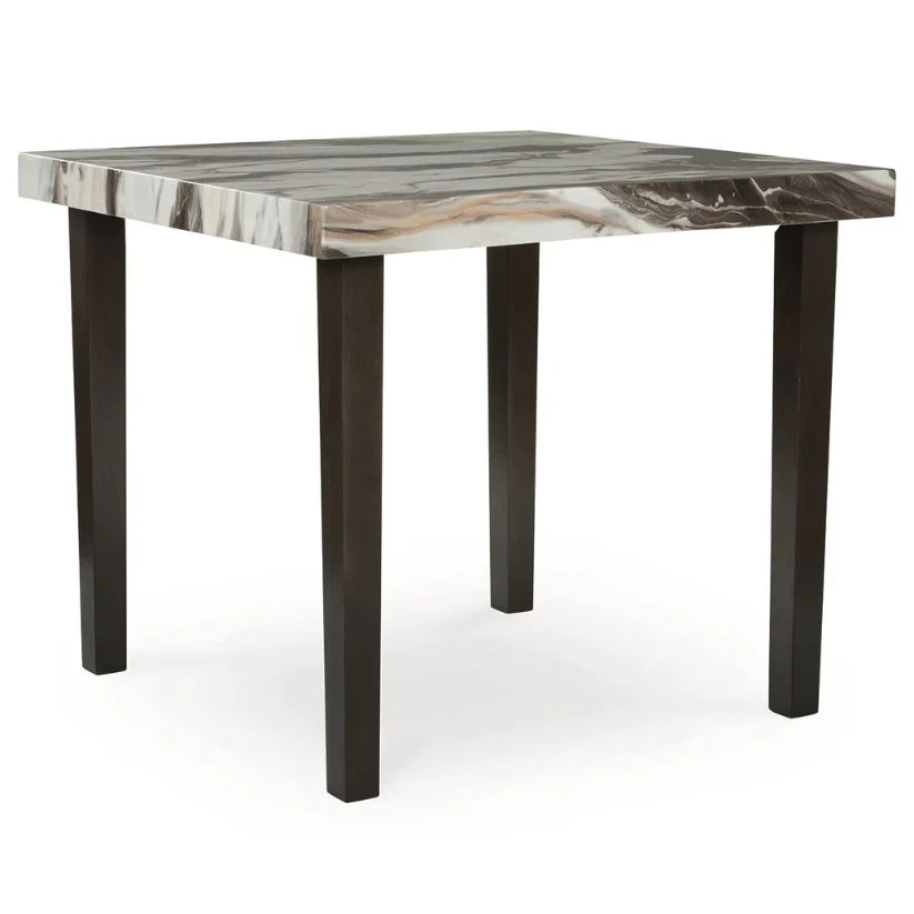 Jeshina - Dark Brown / Beige - Square Dining Room Counter Table