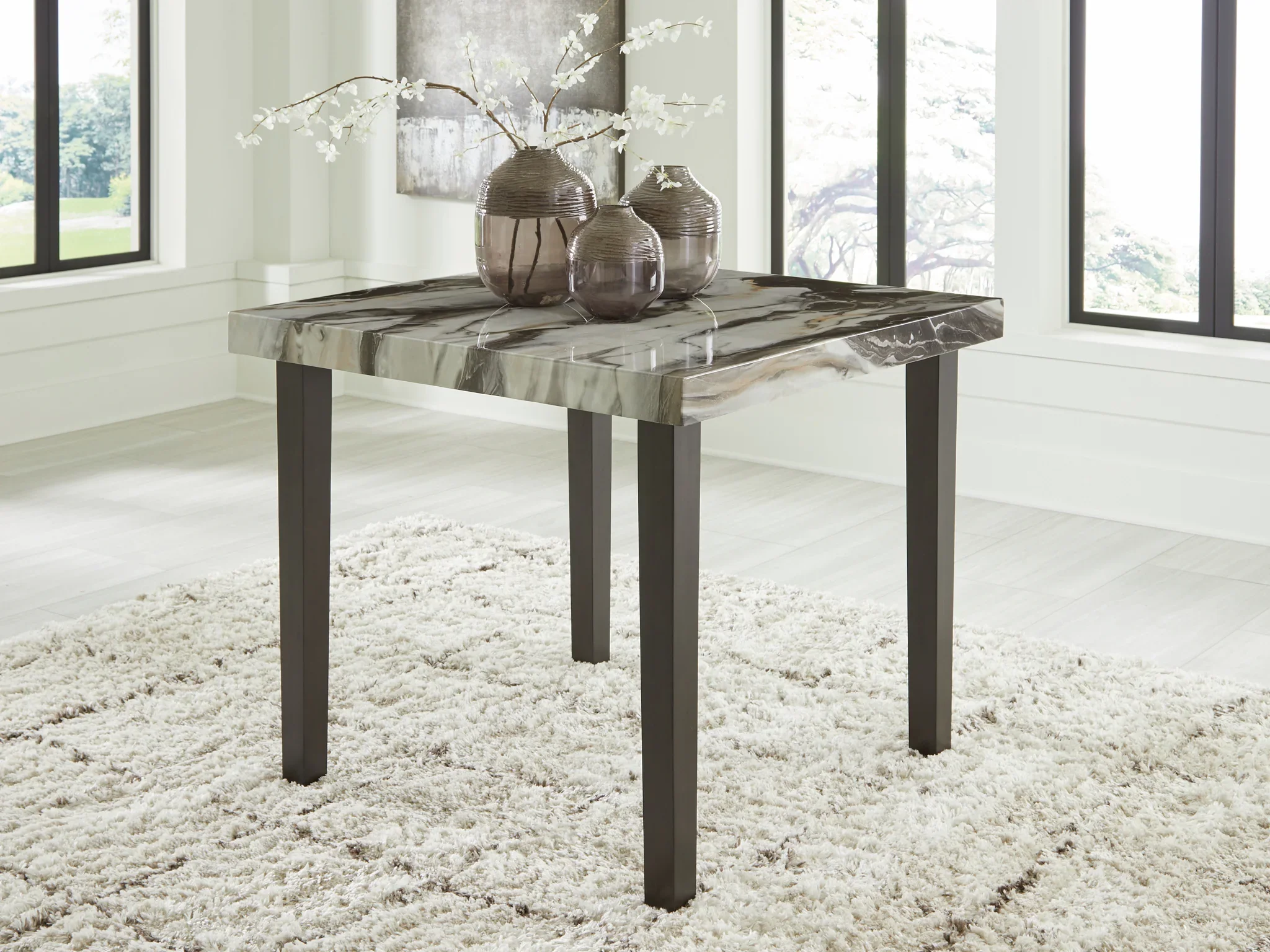 Jeshina - Dark Brown / Beige - Square Dining Room Counter Table - Image 2