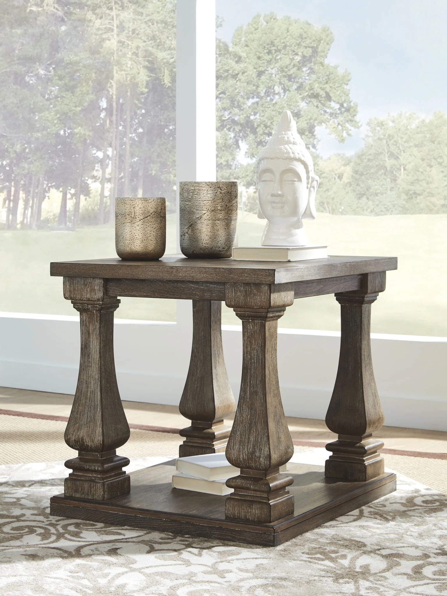 Johnelle - Gray - Rectangular End Table - Image 2
