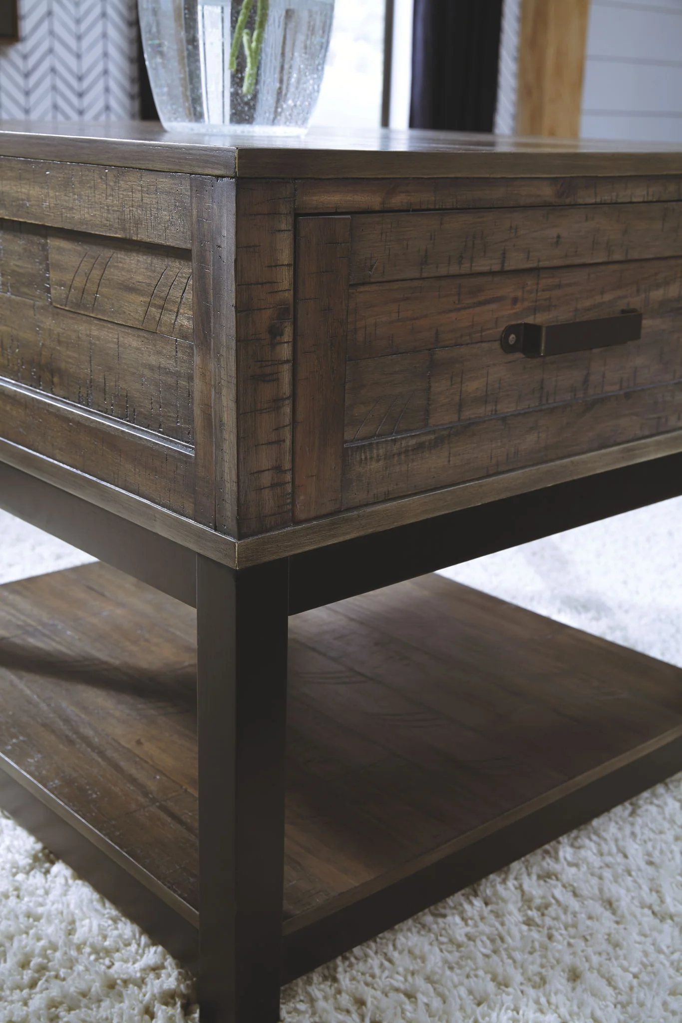 Johurst - Grayish Brown - Rectangular End Table - Image 4