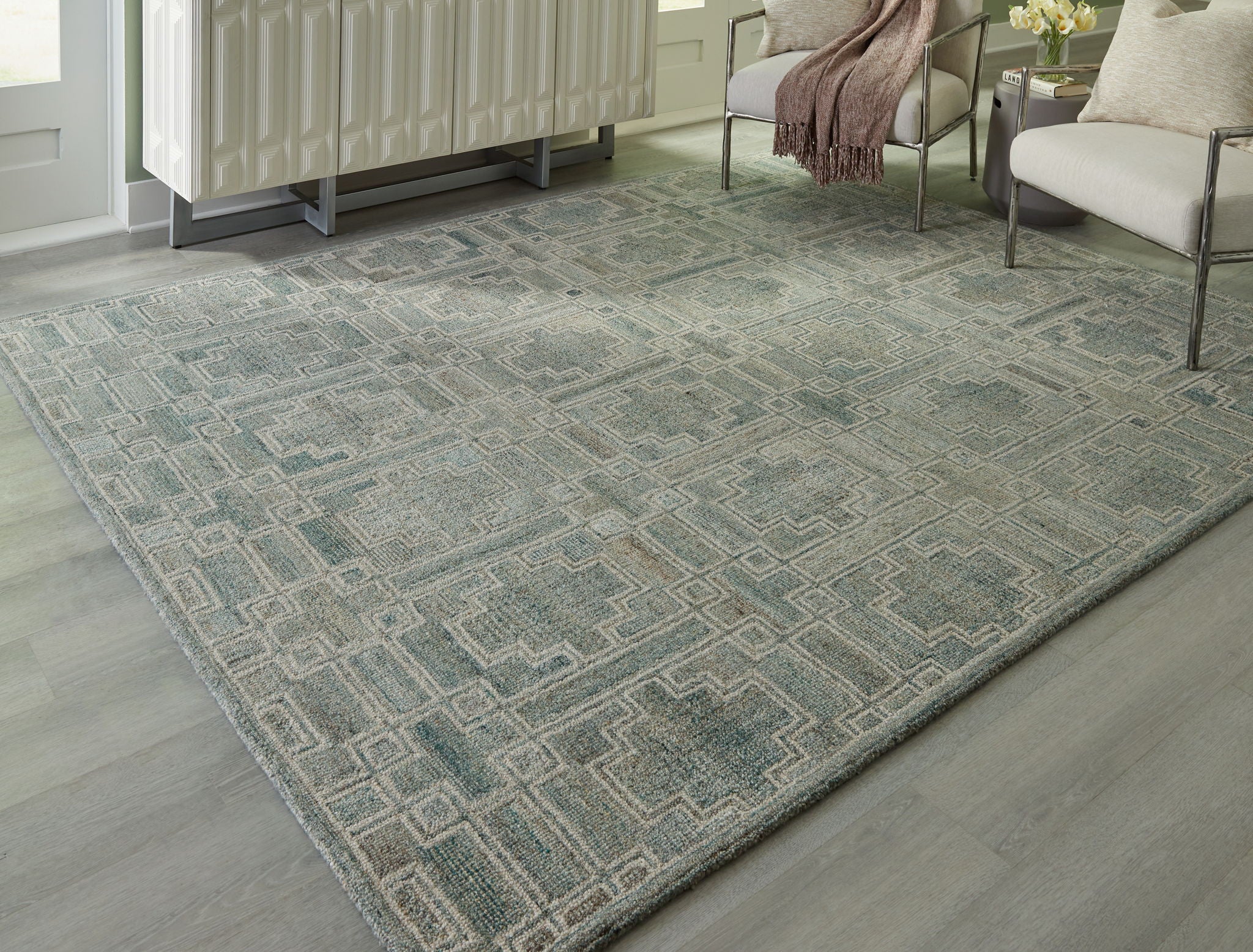 Jossland - Green / Iory - Large Rug - 8' x 10' - Image 2