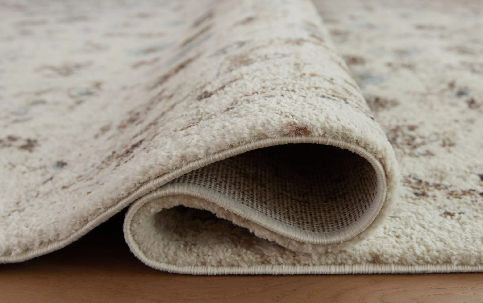 Jossler - Ivory / Brown / Teal - Large Rug - 8' x 10' - Image 4