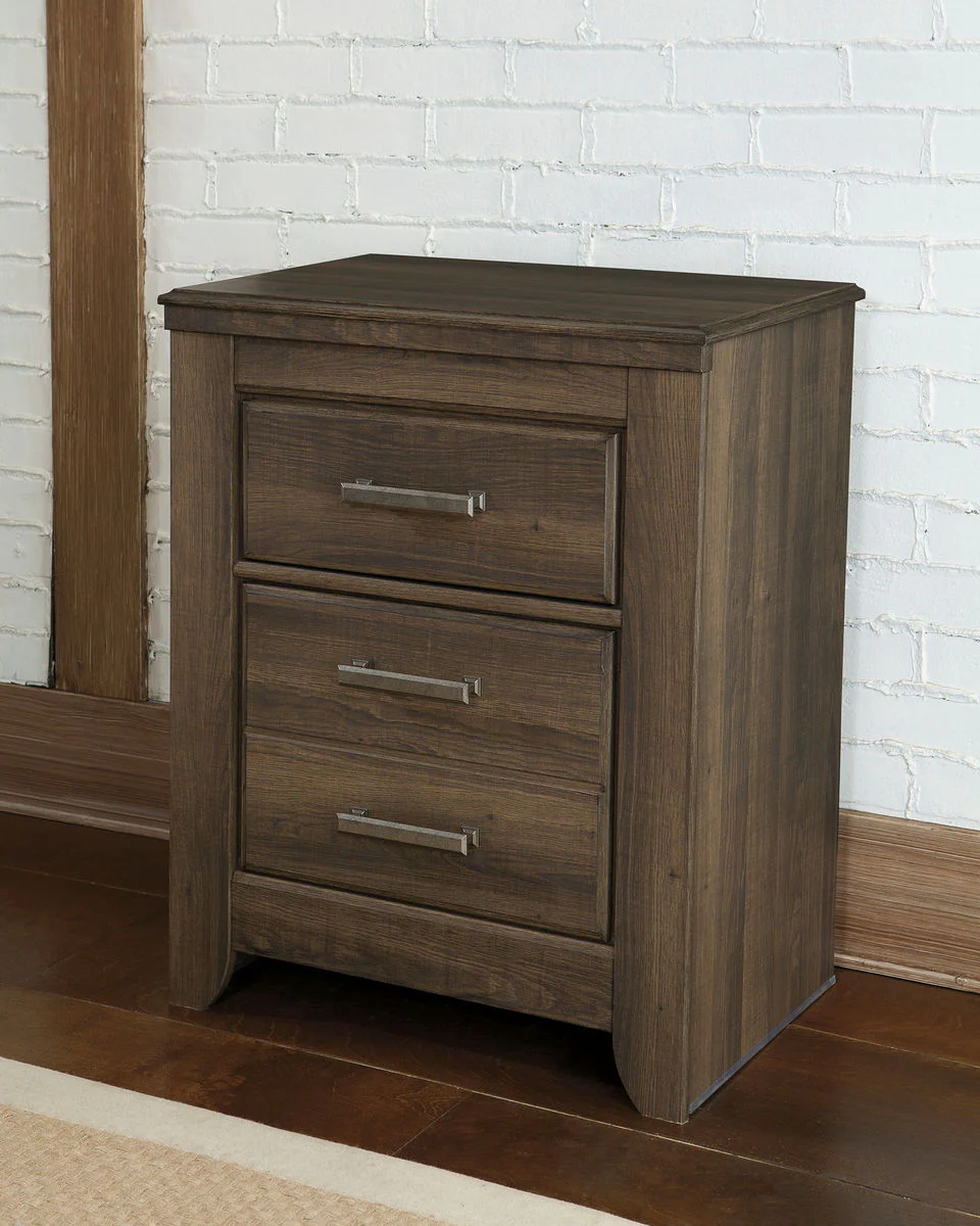 Juararo - Dark Brown - Two Drawer Night Stand - Image 2
