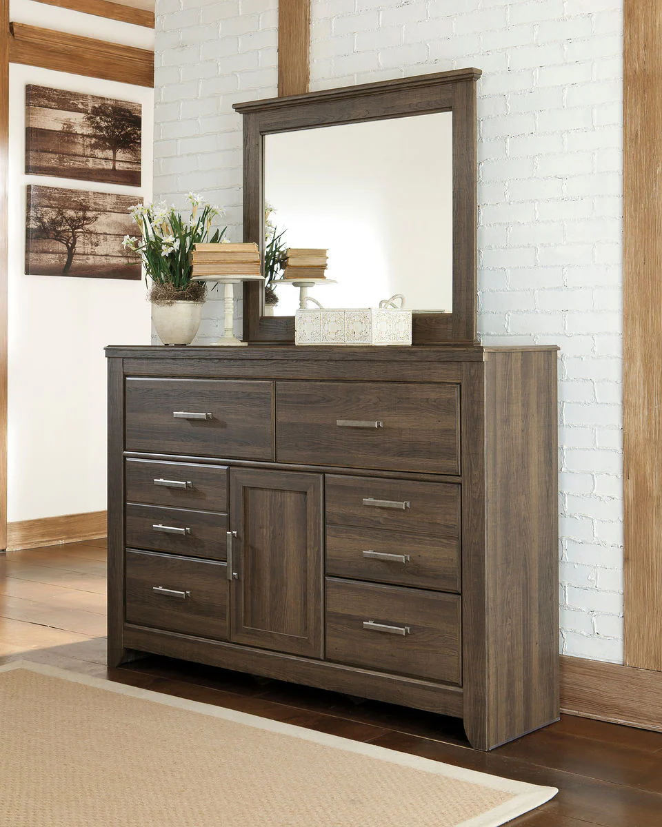 Juararo - Dark Brown - Dresser, Mirror - Image 2