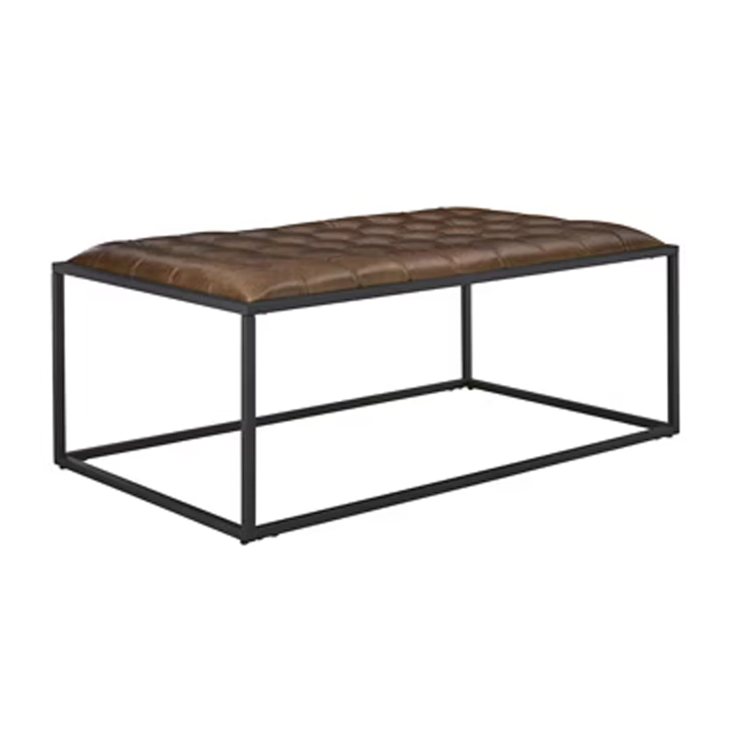 Junsor - Cocktail Ottoman - Brown / Black