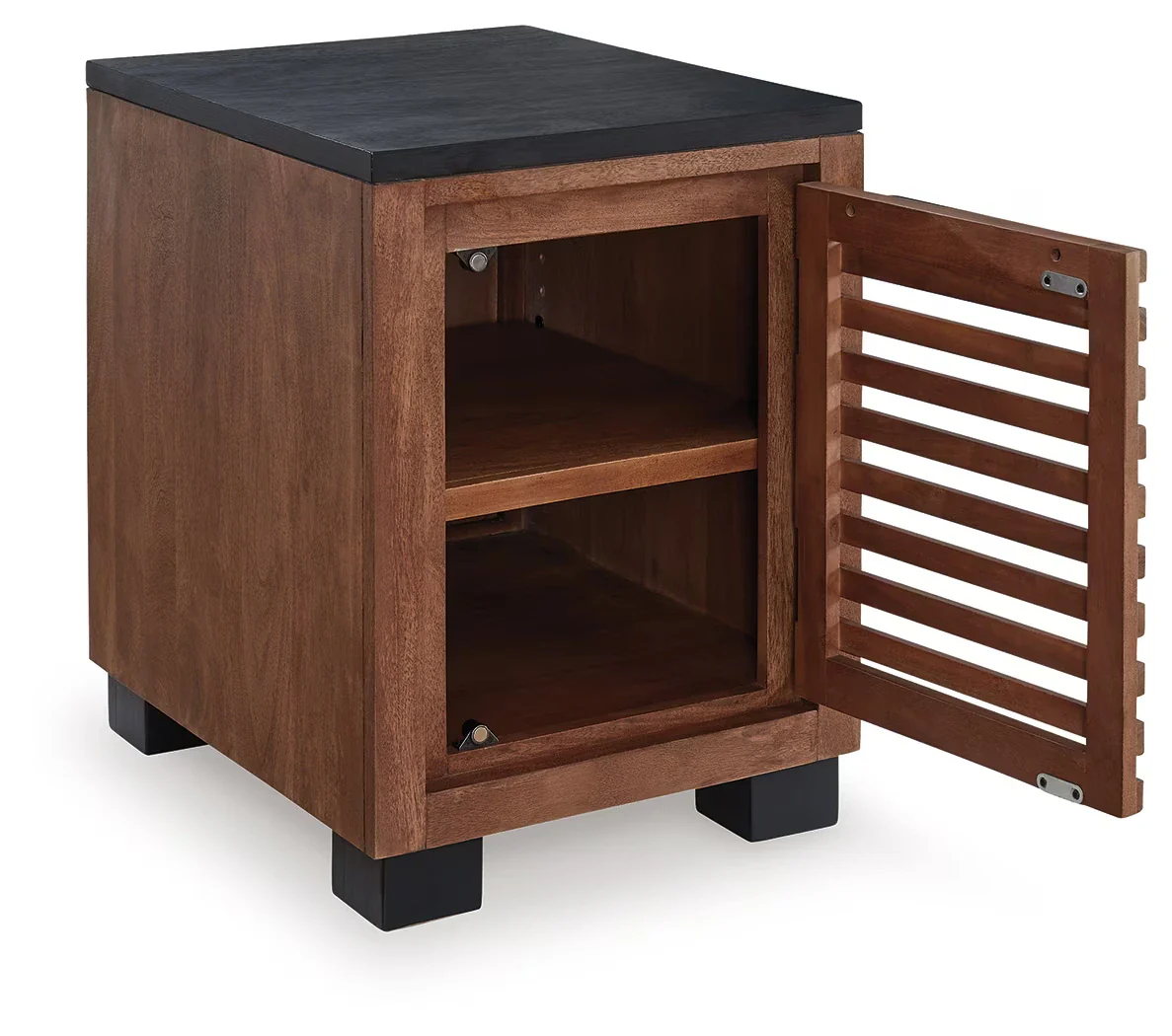 Kallari - Warm Brown / Black - Chair Side End Table - Image 3