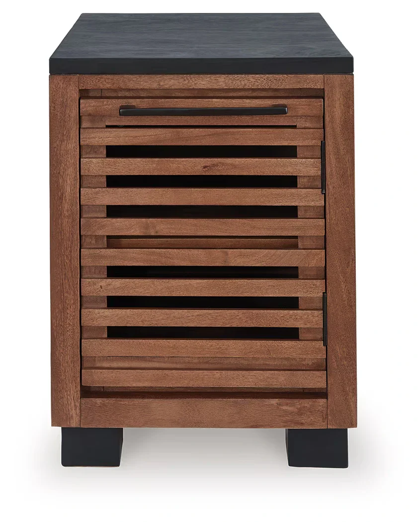 Kallari - Warm Brown / Black - Chair Side End Table - Image 4