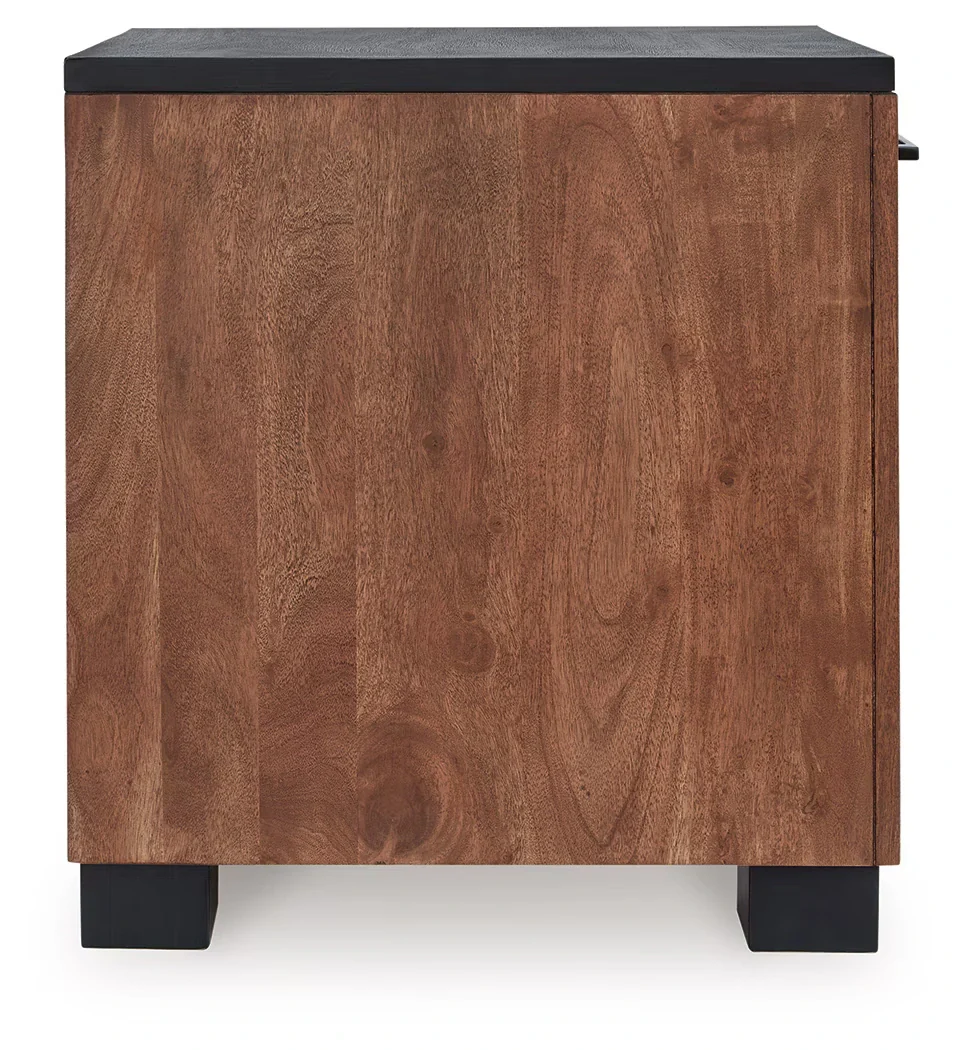 Kallari - Warm Brown / Black - Chair Side End Table - Image 5