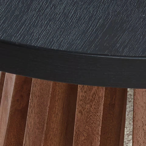 Kallari - Warm Brown / Black - Round End Table - Image 5