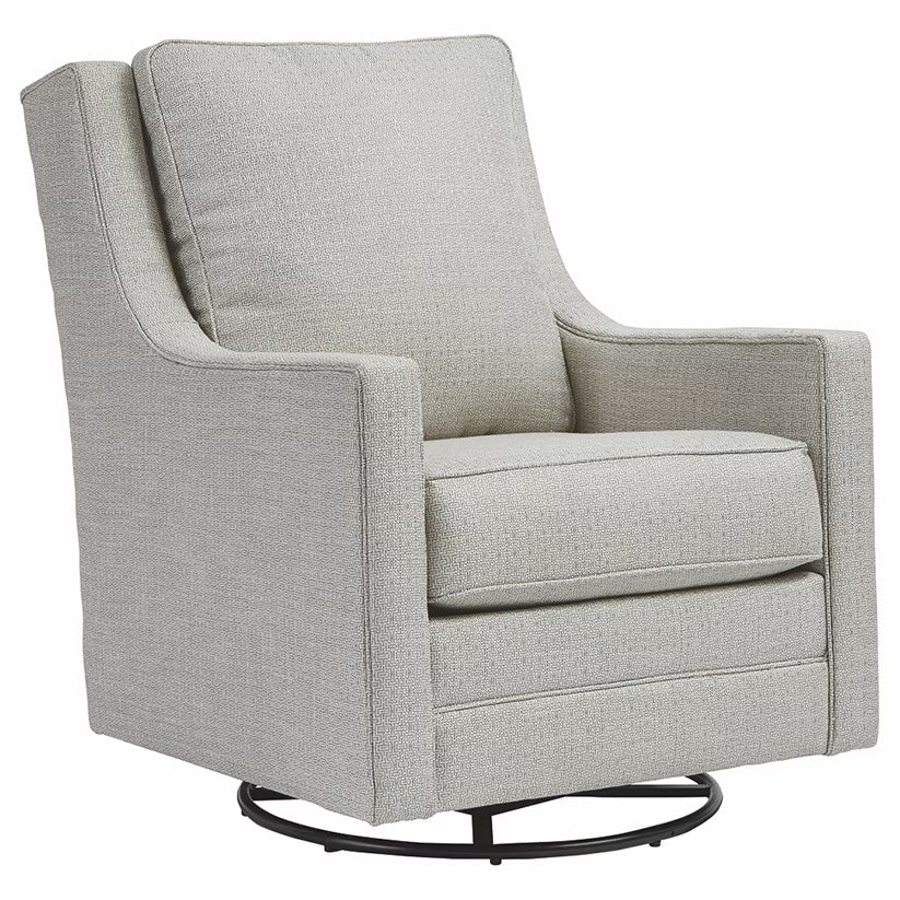 Kambria - Frost - Swivel Glider Accent Chair