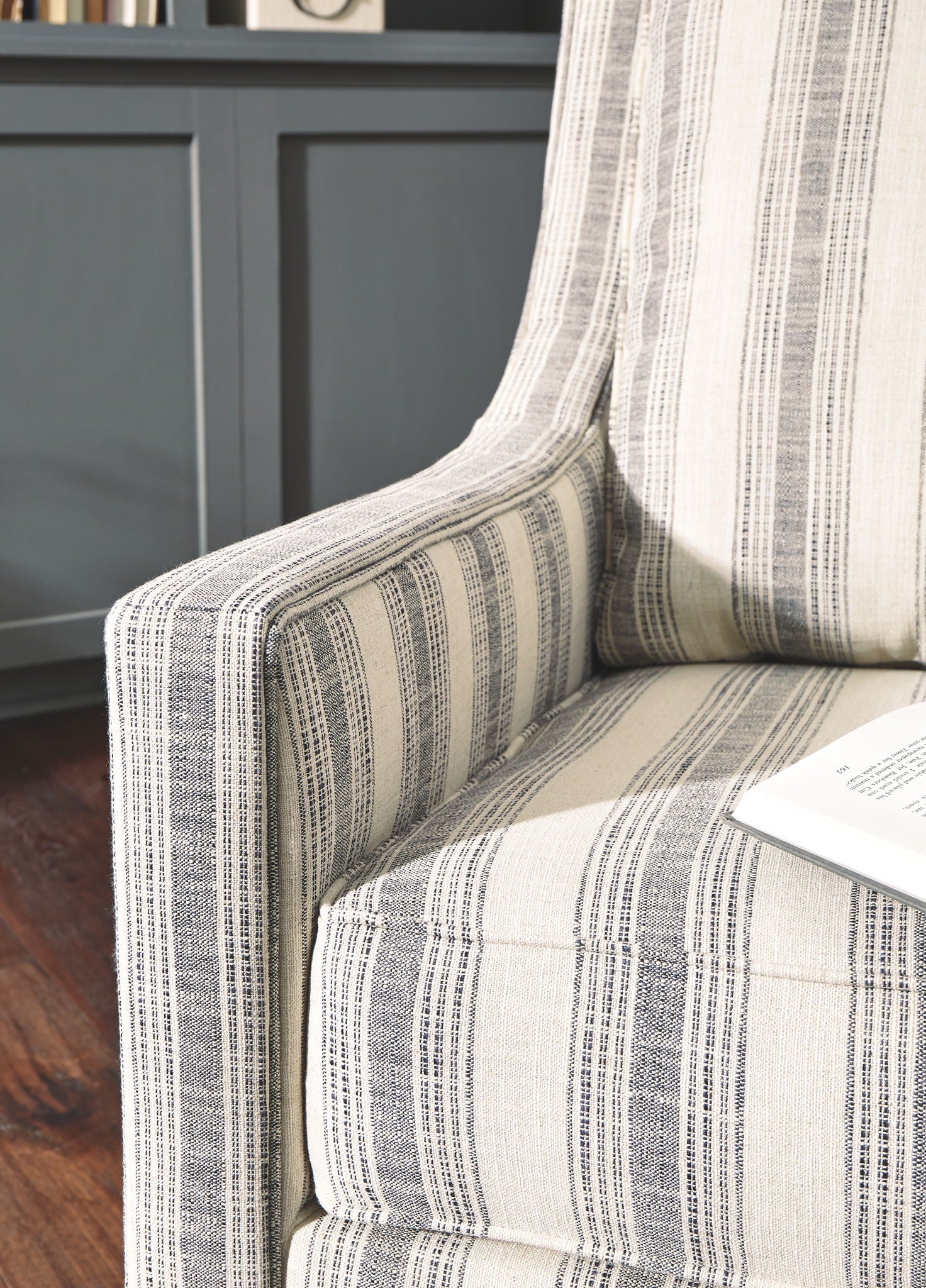 Kambria - Ivory / Black - Swivel Glider Accent Chair - Image 2