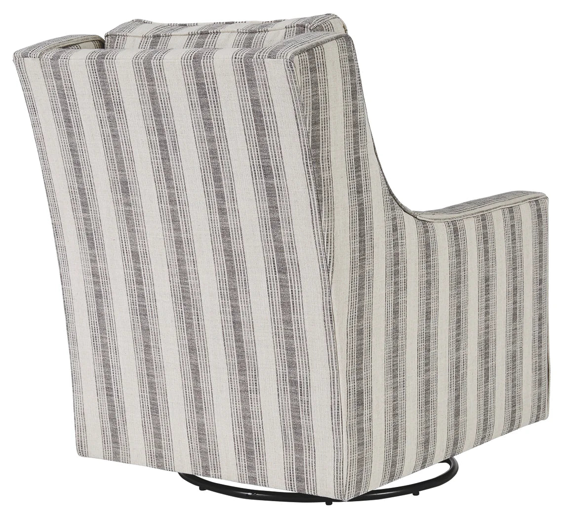 Kambria - Ivory / Black - Swivel Glider Accent Chair - Image 6