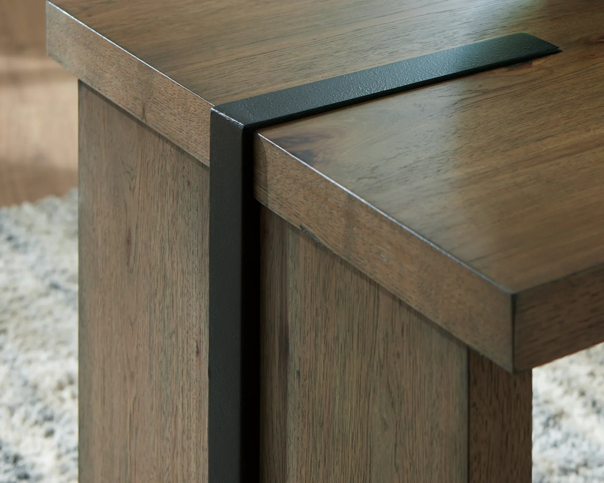 Kandinew - Square End Table - Light Brown - Image 5