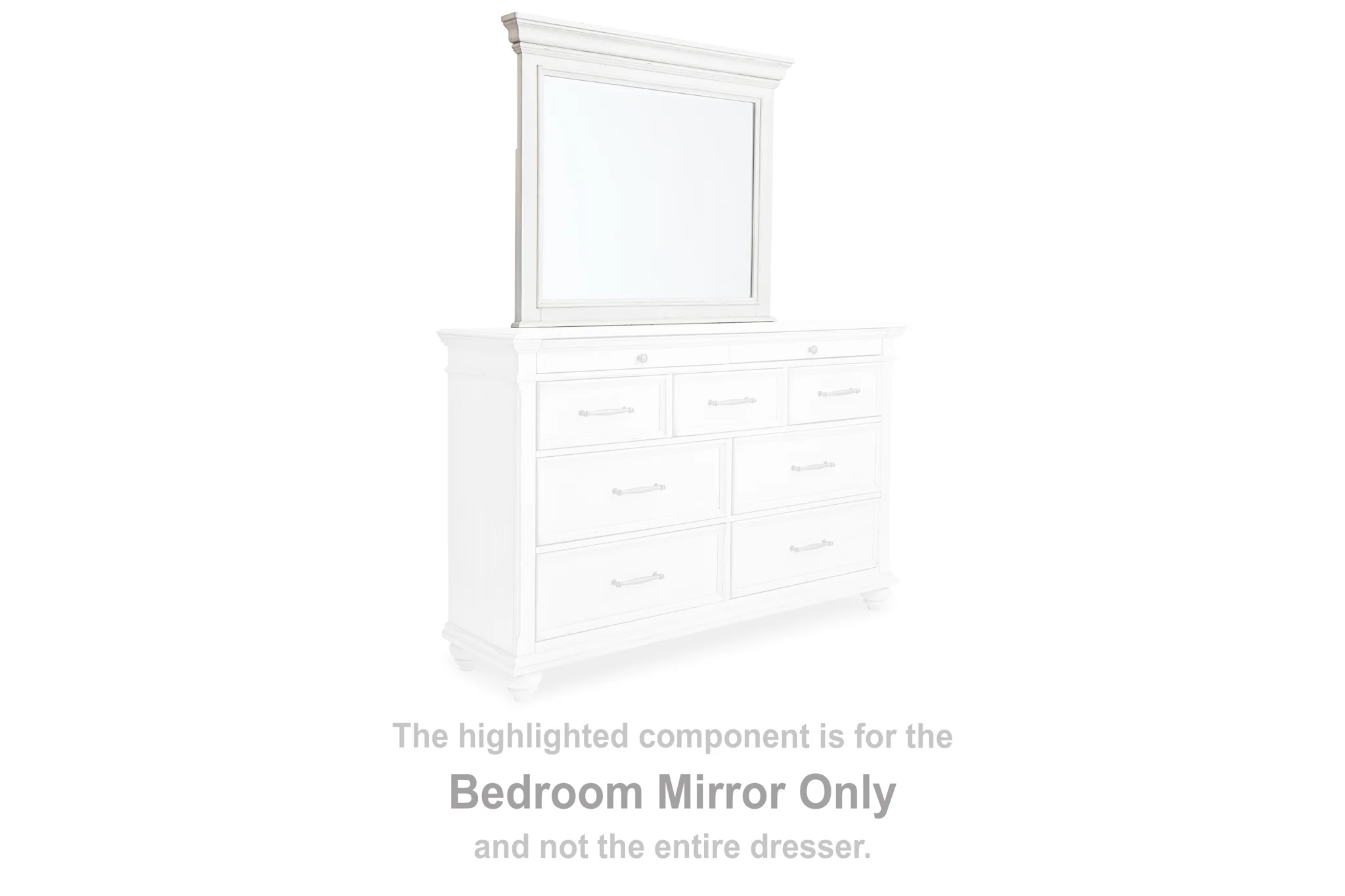 Kanwyn - Whitewash - Bedroom Mirror - Image 2