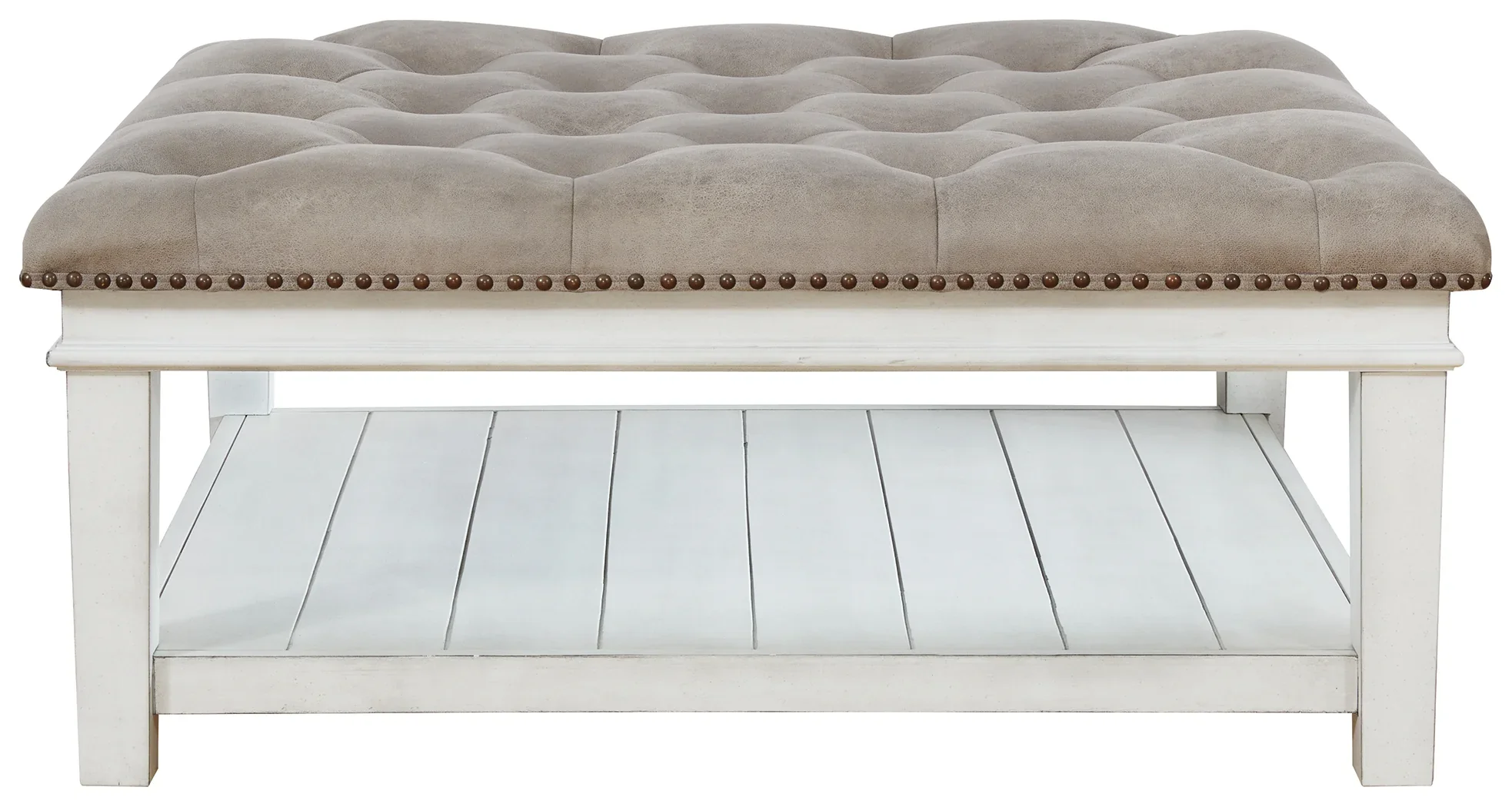 Kanwyn - Whitewash - Uph Ottoman Cocktail Table - Image 3