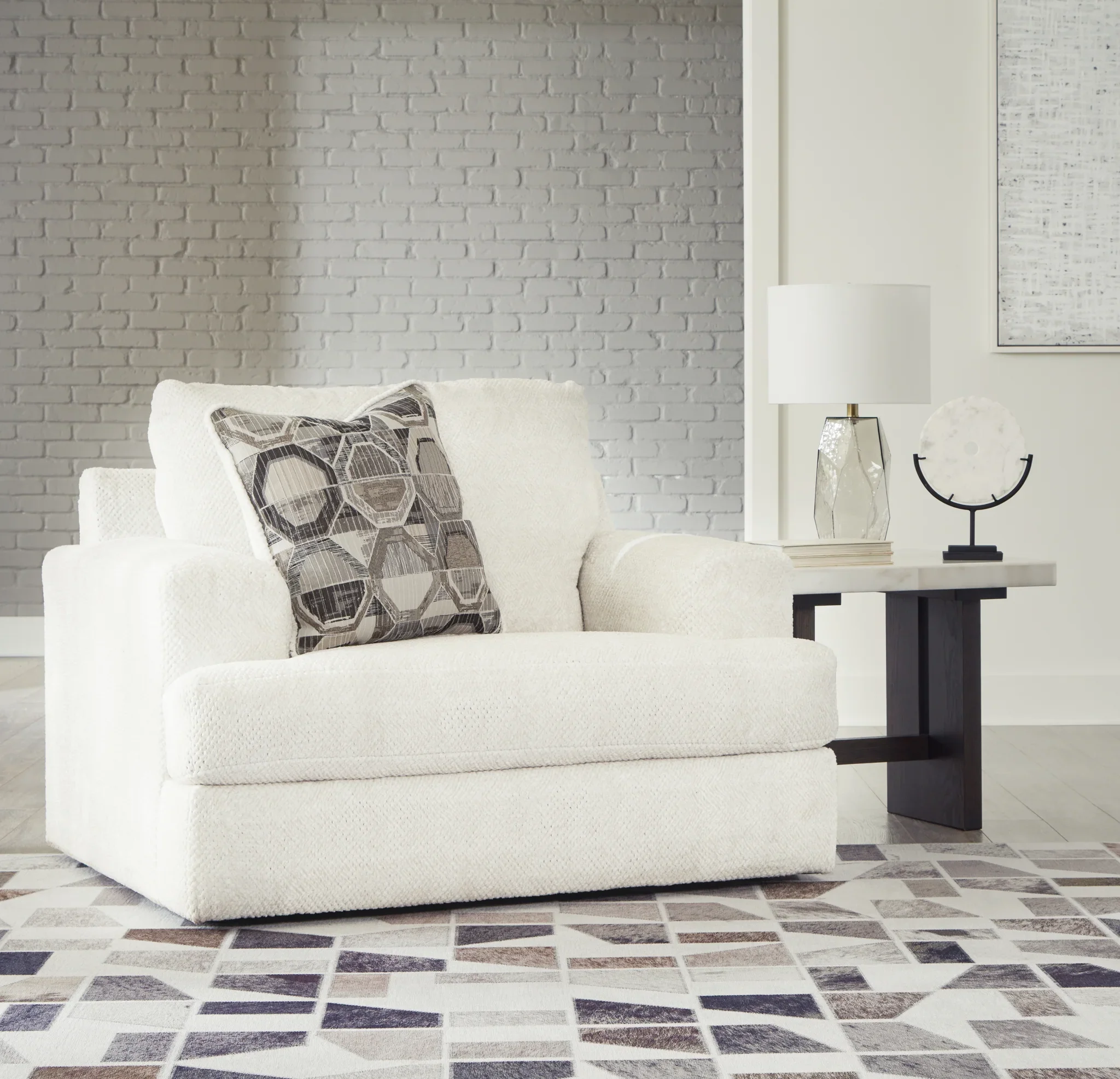 Karinne - Linen - 2 Pc. - Chair And A Half, Ottoman - Image 2