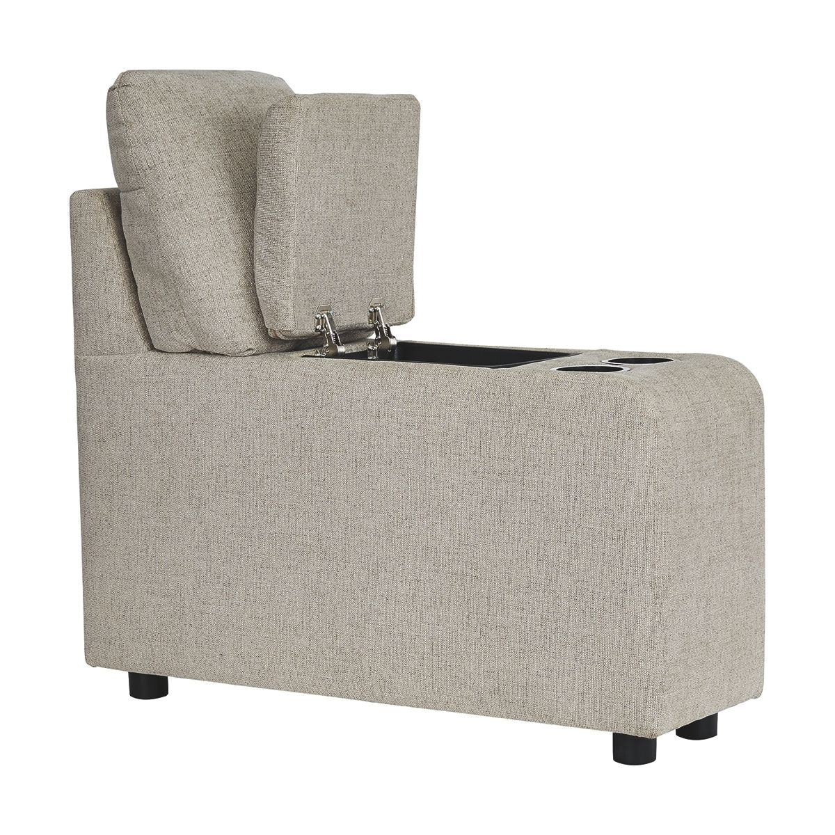 Kellway - Bisque - Armless Chairs Corner 7 Pc Sectional - Image 3