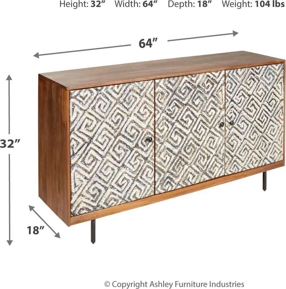 Kerrings - Brown / Black/white - Accent Cabinet - Image 4