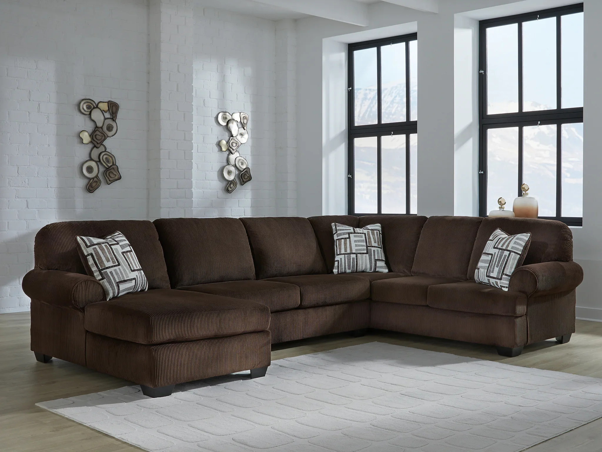 Kimlee - Chocolate - 3-Piece Sectional With LAF Chaise And RAF Sofa - Image 2