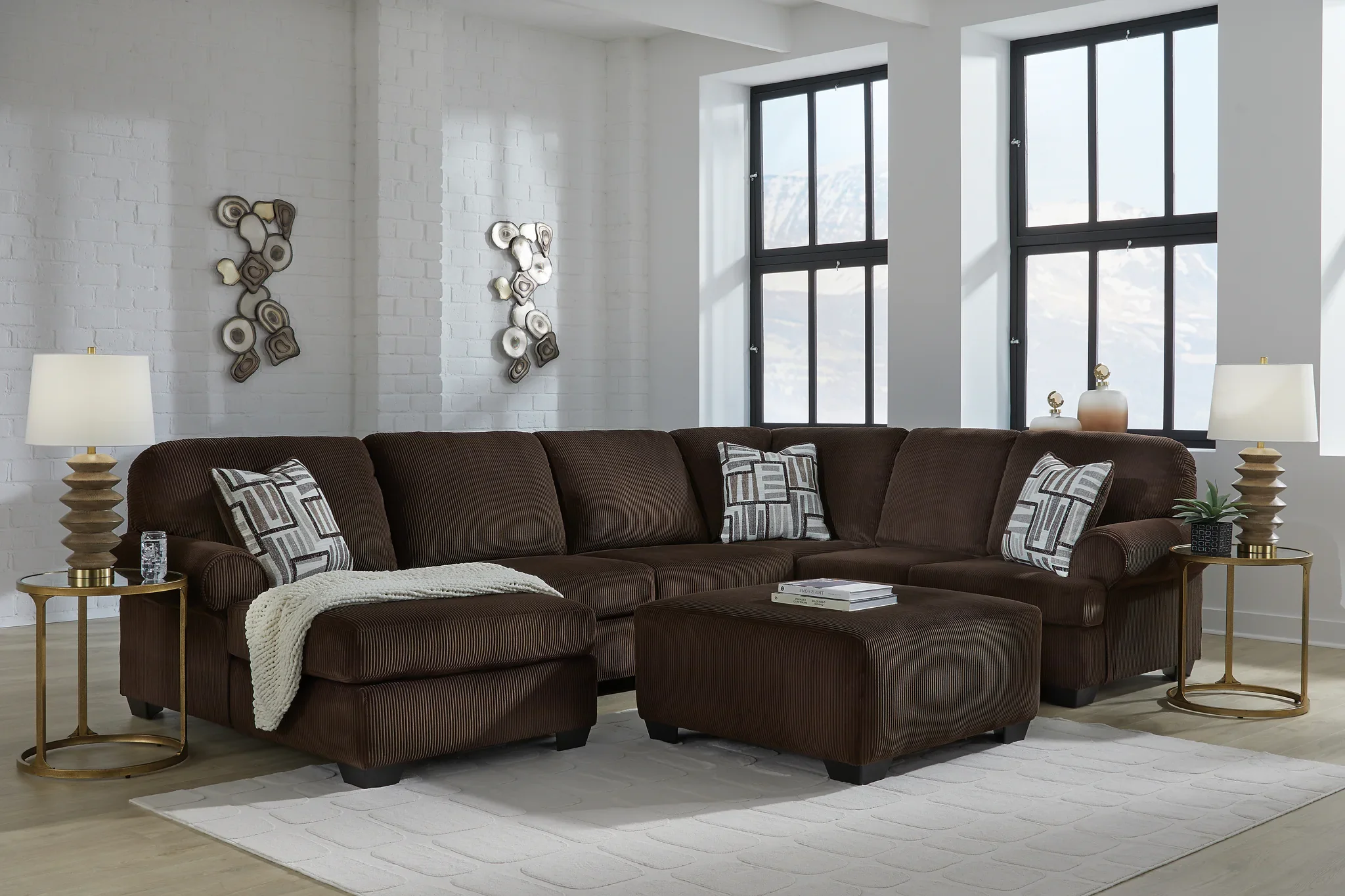 Kimlee - Chocolate - 3-Piece Sectional With LAF Chaise And RAF Sofa - Image 3
