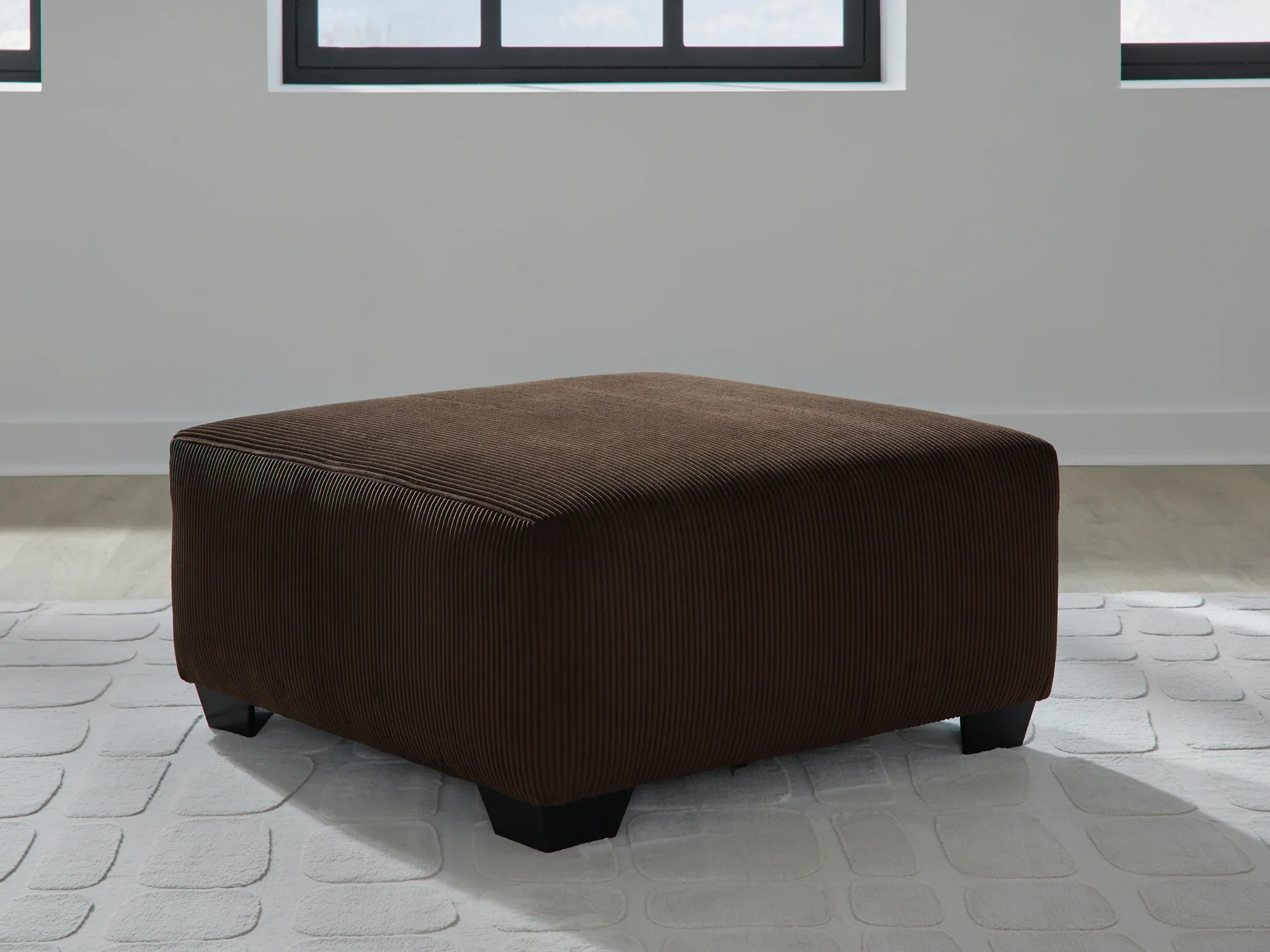 Kimlee - Chocolate - Oversized Accent Ottoman - Image 2