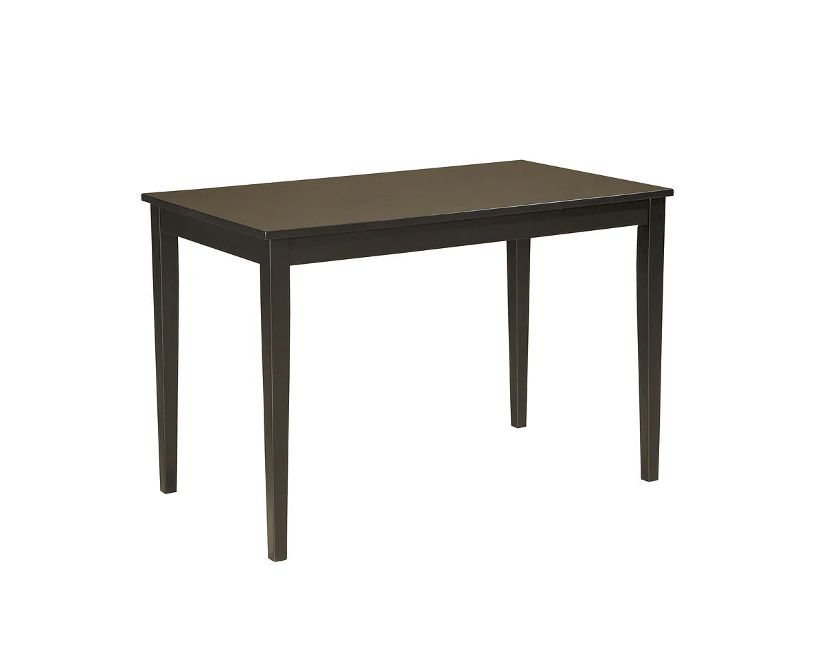 Kimonte - Dark Brown - 5 Pc. - Dining Room Table, 2 Beige Side Chairs, 2 Brown Side Chairs - Image 4