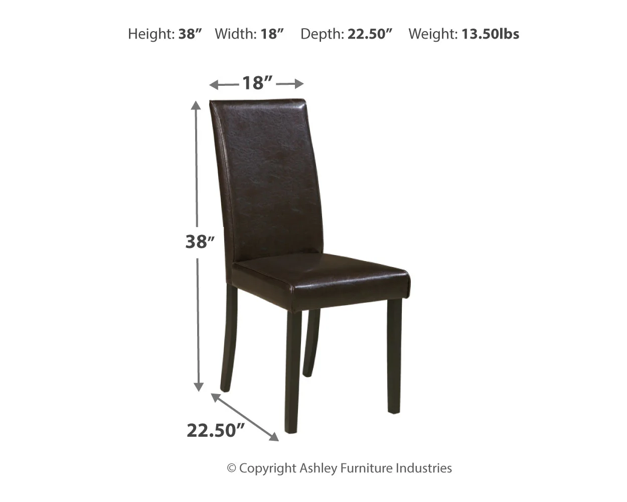 Kimonte - Dark Brown - Dining Uph Side Chair (Set of 2) - Image 4